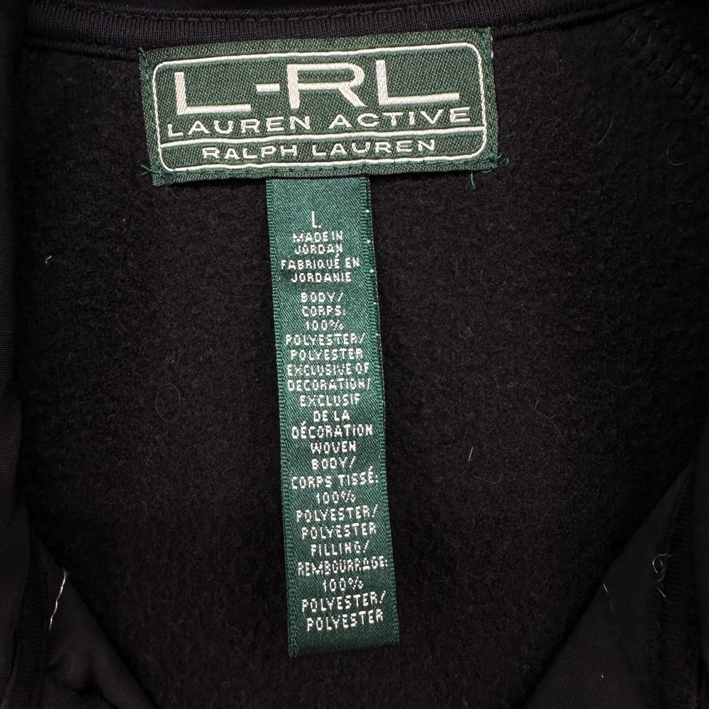 Vintage Lauren Ralph Lauren Active Jacket Womens Large Stretch Colorblock Preppy - Picture 9 of 11